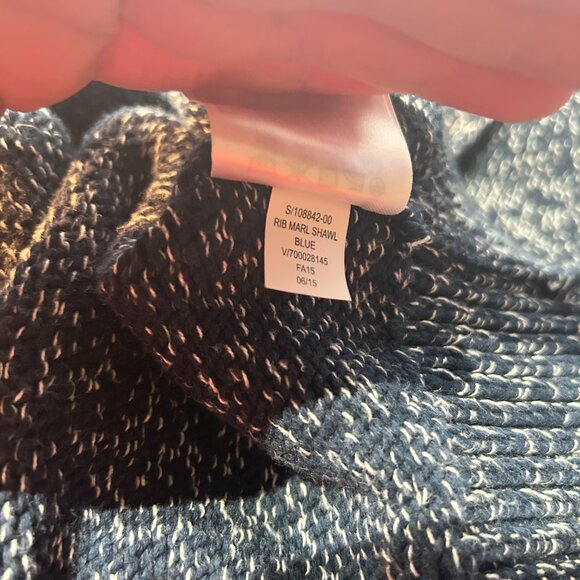 GAP Men's Academia Chunky Fisherman Knit Cardigan Sz L Blue Heritage Cabincore - Picture 6 of 7